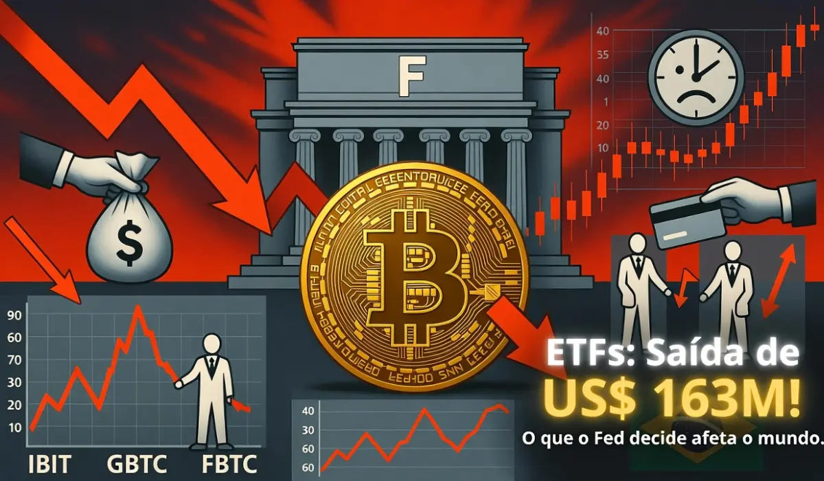 ETFs de Bitcoin nos EUA Registram Saída de US$ 163