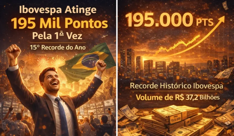 Ibovespa bate 195 mil pontos pela primeira