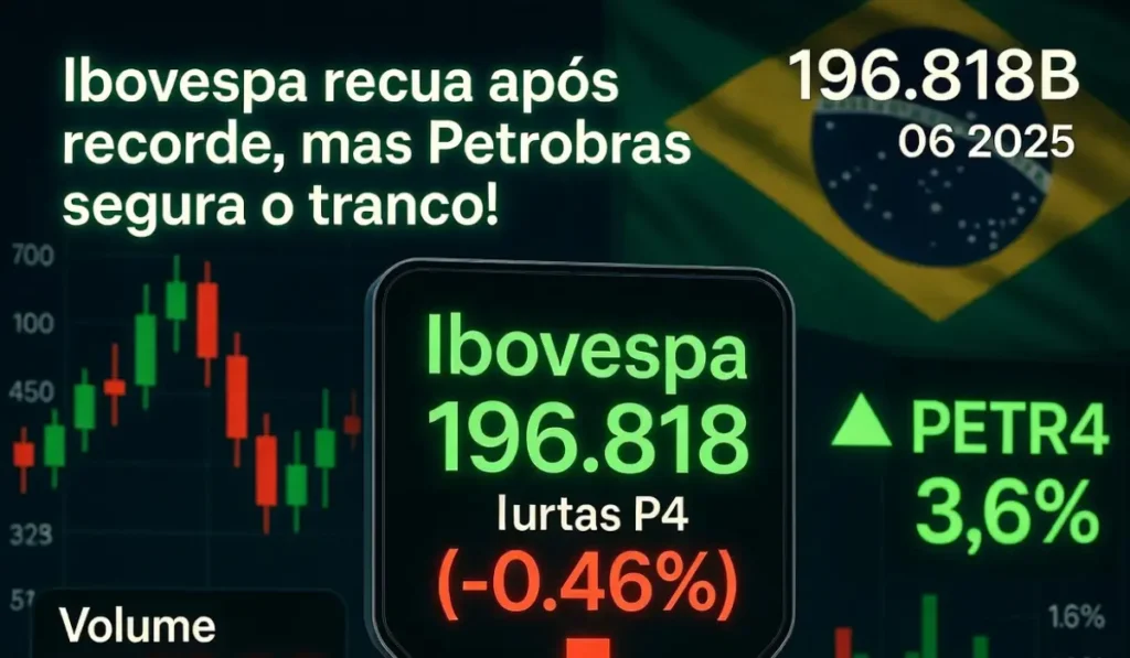 Ibovespa recua e vai a 196 mil pontos o que aconteceu hoje na Bolsa brasileira