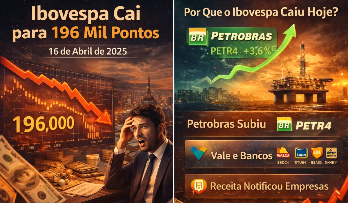 Ibovespa recua e vai a 196 mil pontos