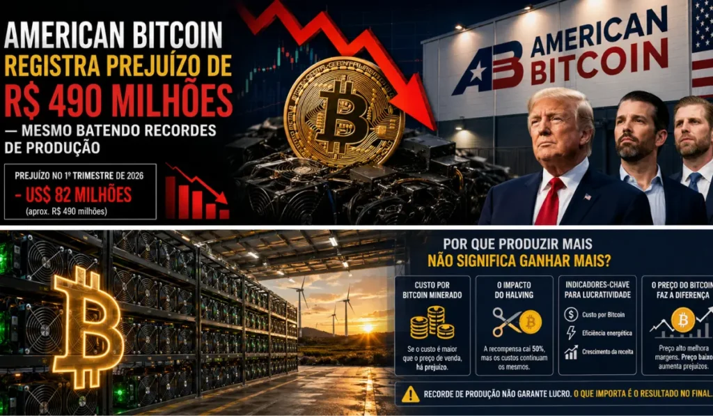 A Empresa de Mineração de Bitcoin Apoiada por Trump Registra Prejuízo de R$ 490 Milhões - Mesmo Batendo Recordes de Produção