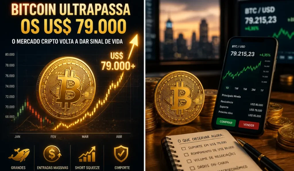Bitcoin Ultrapassa os US$ 79.000 O Que Está Por Trás Dessa Alta e o Que Esperar Agora